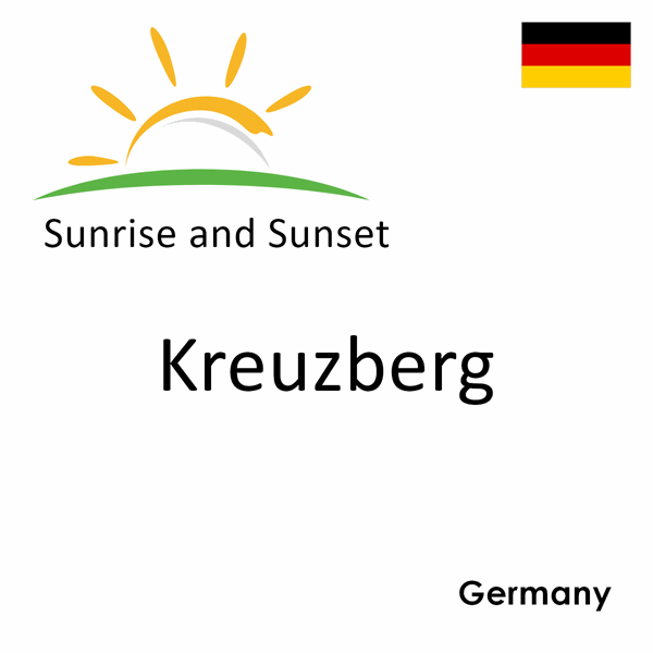 Sunrise and sunset times for Kreuzberg, Germany