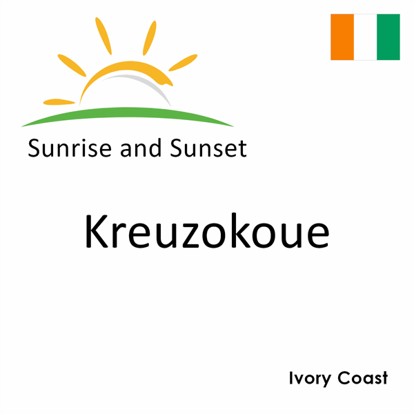 Sunrise and sunset times for Kreuzokoue, Ivory Coast