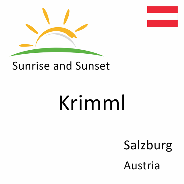 Sunrise and sunset times for Krimml, Salzburg, Austria