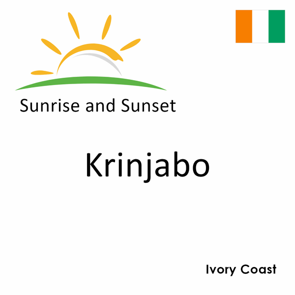 Sunrise and sunset times for Krinjabo, Ivory Coast