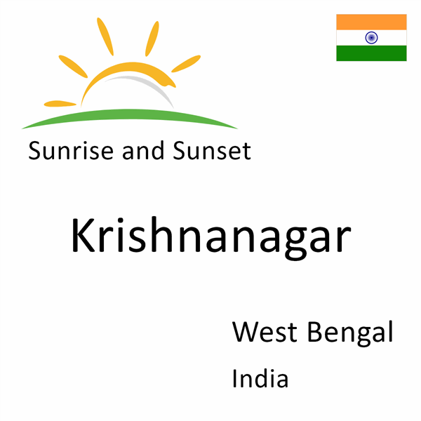 Sunrise and sunset times for Krishnanagar, West Bengal, India