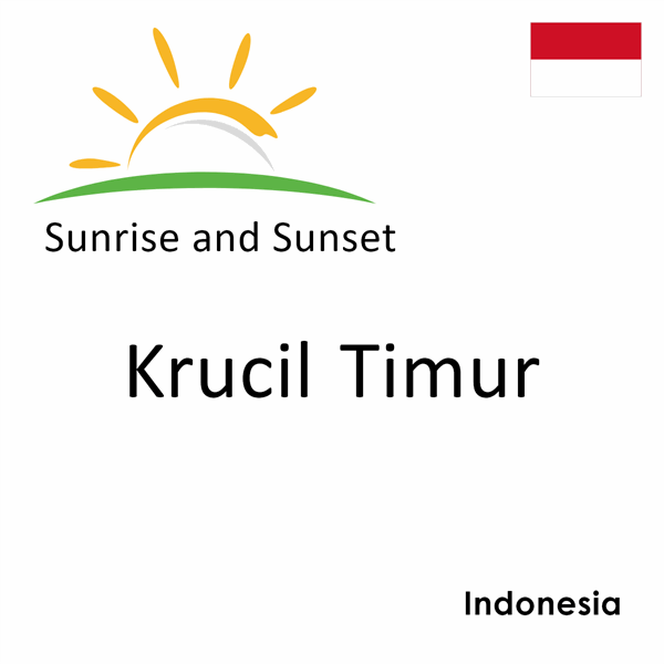 Sunrise and sunset times for Krucil Timur, Indonesia