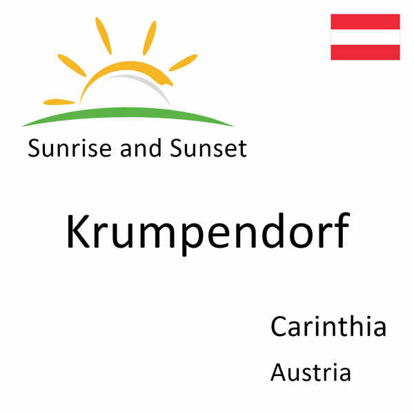 Sunrise and sunset times for Krumpendorf, Carinthia, Austria