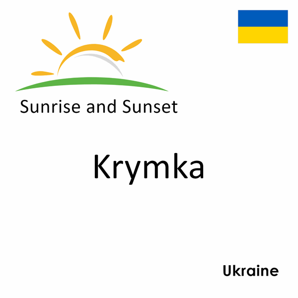 Sunrise and sunset times for Krymka, Ukraine