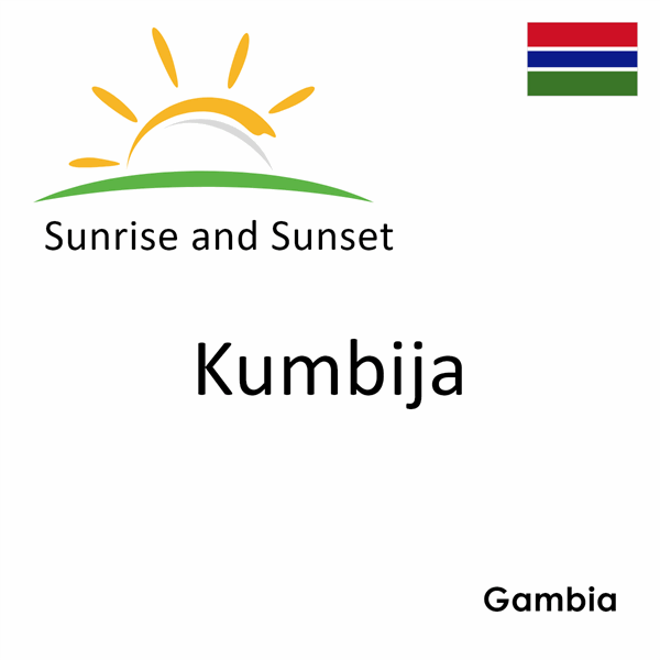 Sunrise and sunset times for Kumbija, Gambia