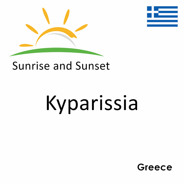 Sunrise and sunset times for Kyparissia, Greece