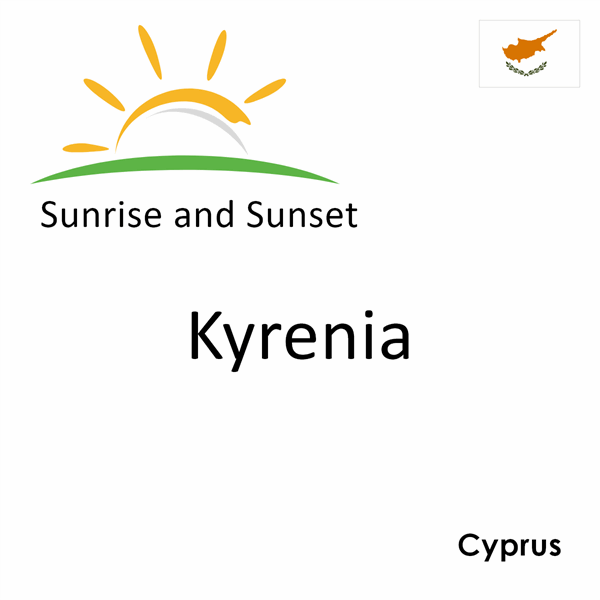 Sunrise and sunset times for Kyrenia, Cyprus