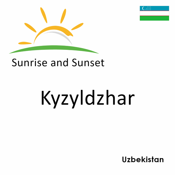 Sunrise and sunset times for Kyzyldzhar, Uzbekistan