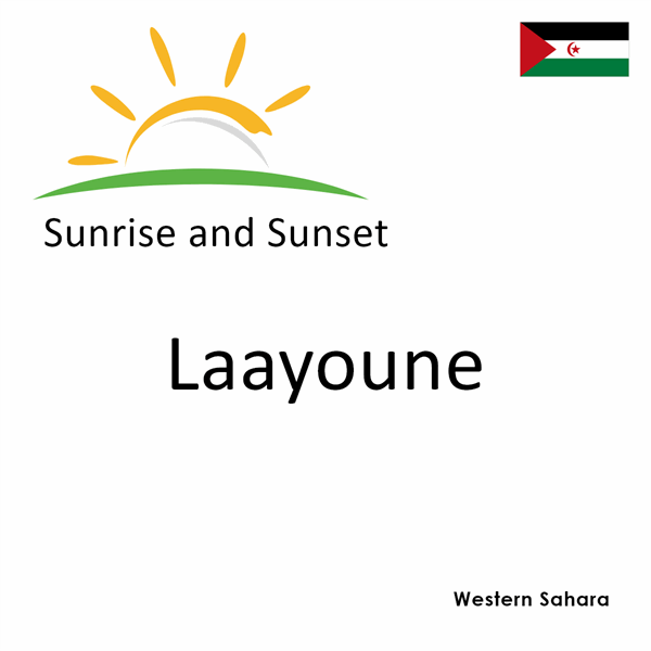 Sunrise and sunset times for Laayoune, Western Sahara