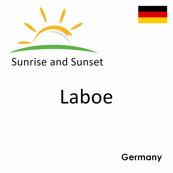 Sunrise and sunset times for Laboe, Germany