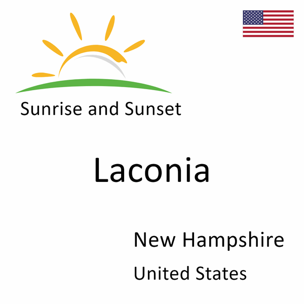 Sunrise and sunset times for Laconia, New Hampshire, United States