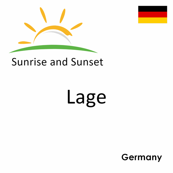 Sunrise and sunset times for Lage, Germany