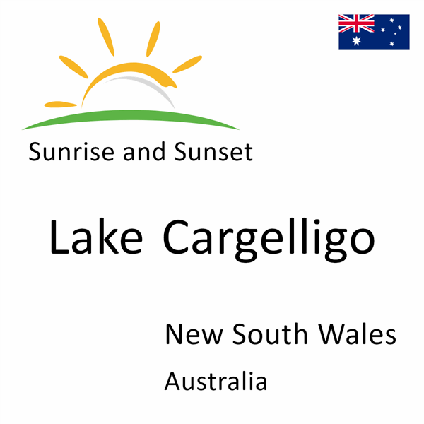 Sunrise and sunset times for Lake Cargelligo, New South Wales, Australia