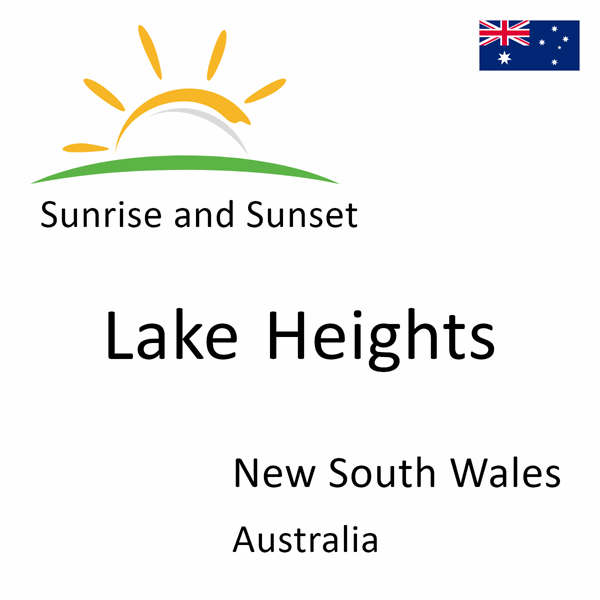 Sunrise and sunset times for Lake Heights, New South Wales, Australia