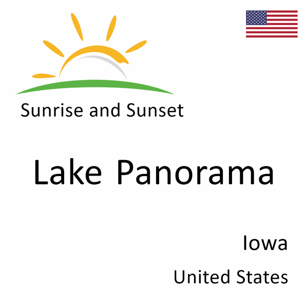 Sunrise and sunset times for Lake Panorama, Iowa, United States