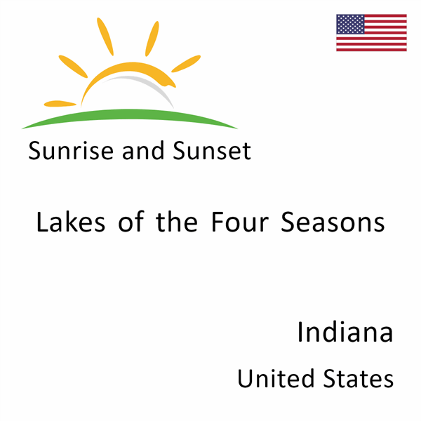 Sunrise and sunset times for Lakes of the Four Seasons, Indiana, United States