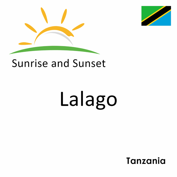 Sunrise and sunset times for Lalago, Tanzania