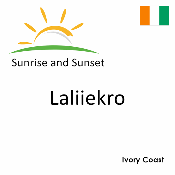 Sunrise and sunset times for Laliiekro, Ivory Coast