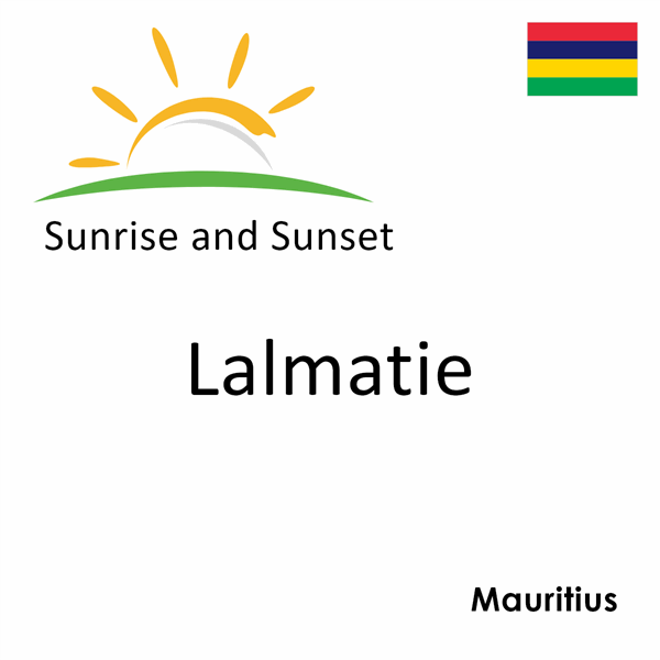 Sunrise and sunset times for Lalmatie, Mauritius