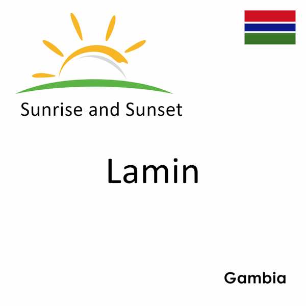 Sunrise and sunset times for Lamin, Gambia