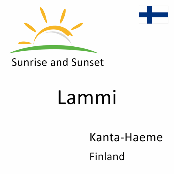 Sunrise and sunset times for Lammi, Kanta-Haeme, Finland