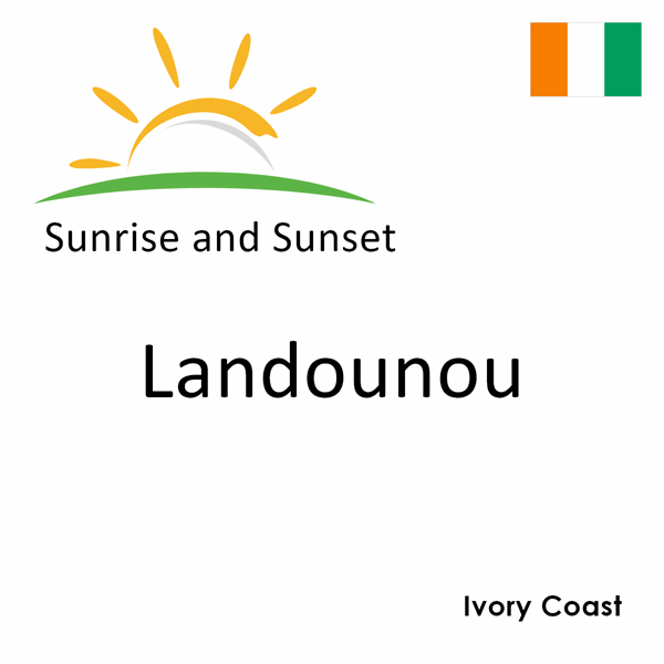 Sunrise and sunset times for Landounou, Ivory Coast