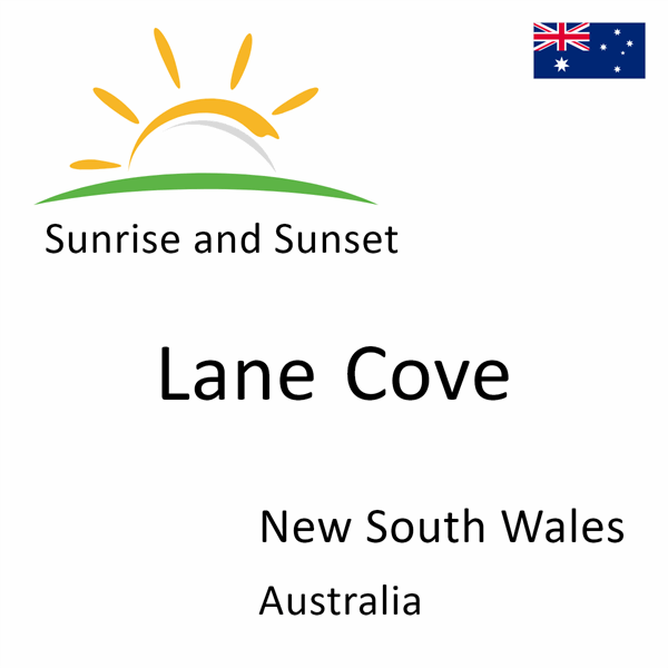 Sunrise and sunset times for Lane Cove, New South Wales, Australia