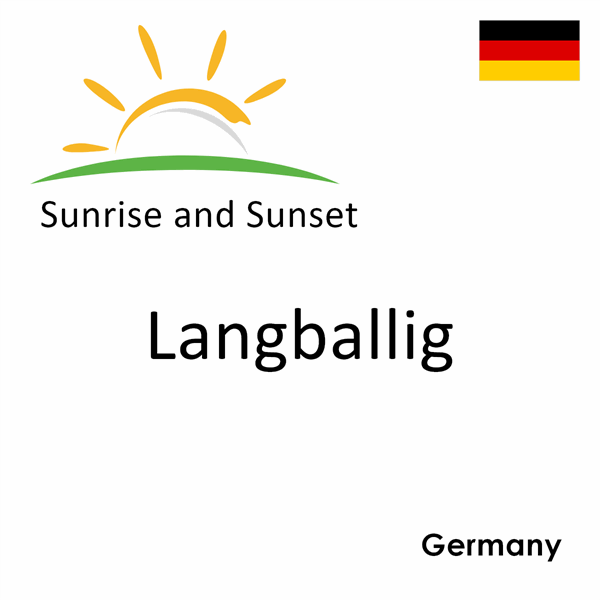 Sunrise and sunset times for Langballig, Germany