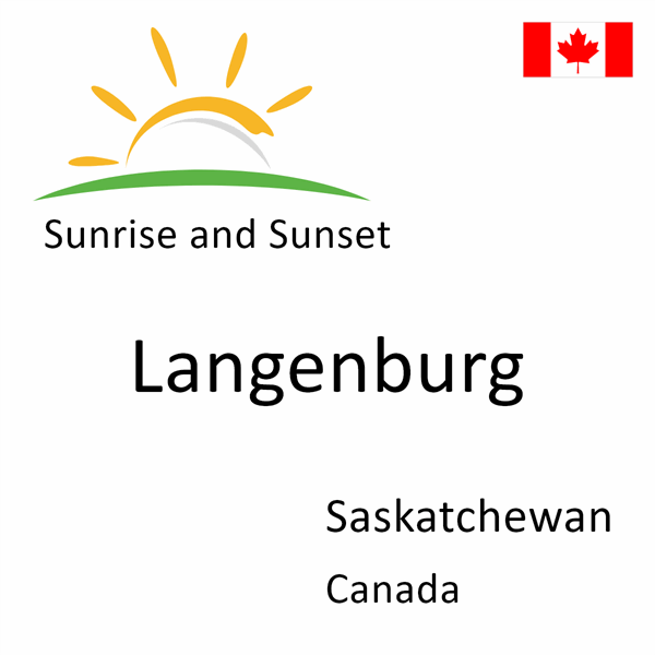 Sunrise and sunset times for Langenburg, Saskatchewan, Canada