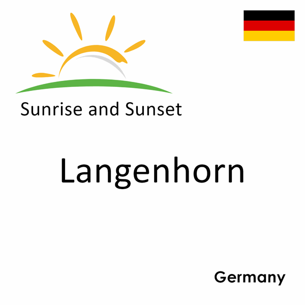 Sunrise and sunset times for Langenhorn, Germany