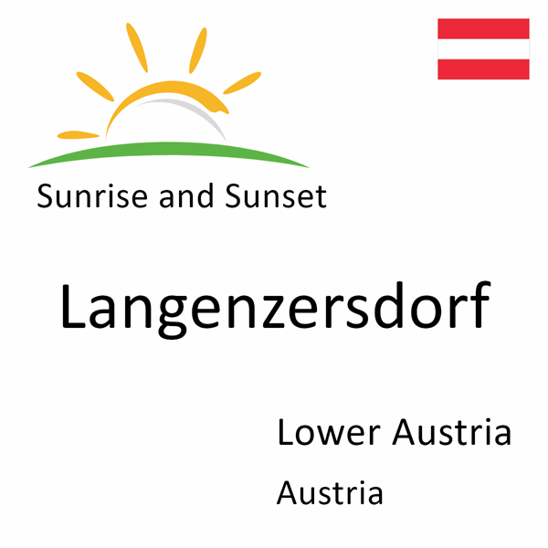 Sunrise and sunset times for Langenzersdorf, Lower Austria, Austria