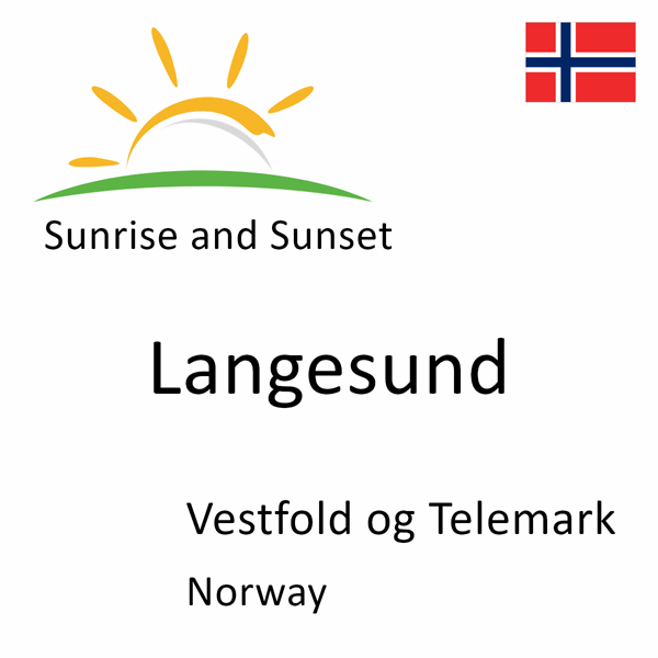 Sunrise and sunset times for Langesund, Vestfold og Telemark, Norway