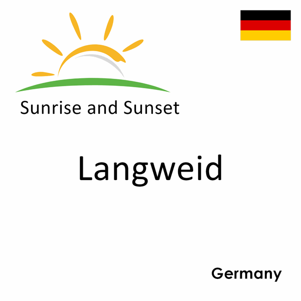 Sunrise and sunset times for Langweid, Germany