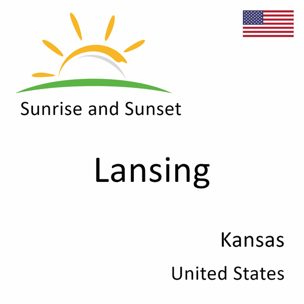 Sunrise and sunset times for Lansing, Kansas, United States