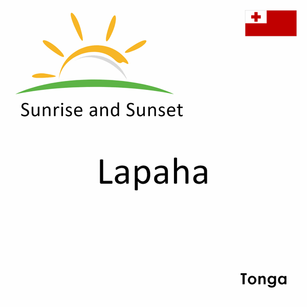 Sunrise and sunset times for Lapaha, Tonga