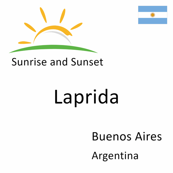 Sunrise and sunset times for Laprida, Buenos Aires, Argentina