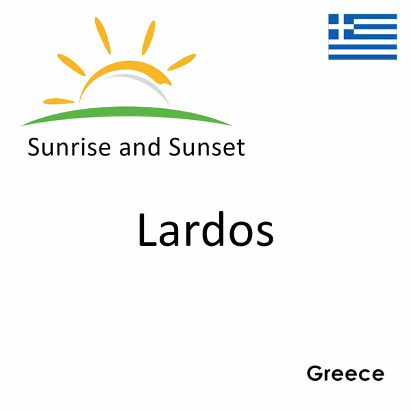 Sunrise and sunset times for Lardos, Greece