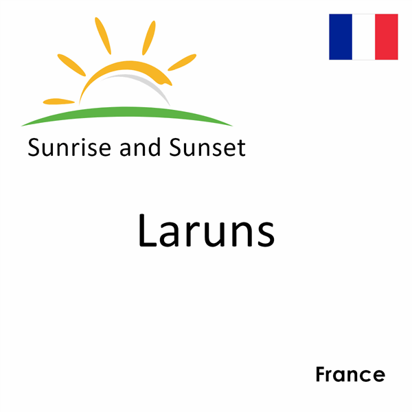 Sunrise and sunset times for Laruns, France