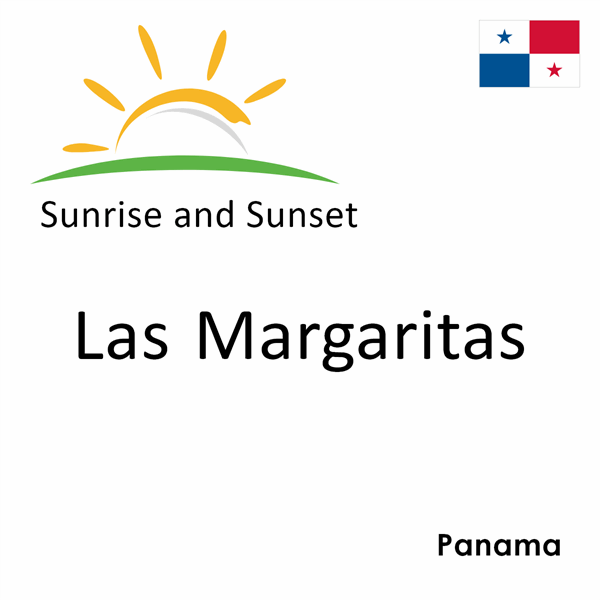 Sunrise and sunset times for Las Margaritas, Panama