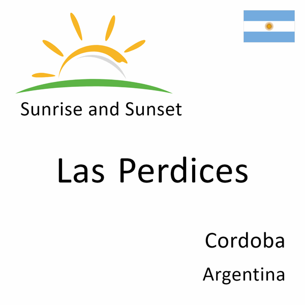 Sunrise and sunset times for Las Perdices, Cordoba, Argentina