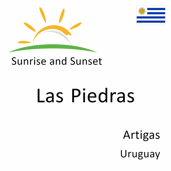 Sunrise and sunset times for Las Piedras, Artigas, Uruguay