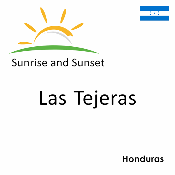 Sunrise and sunset times for Las Tejeras, Honduras