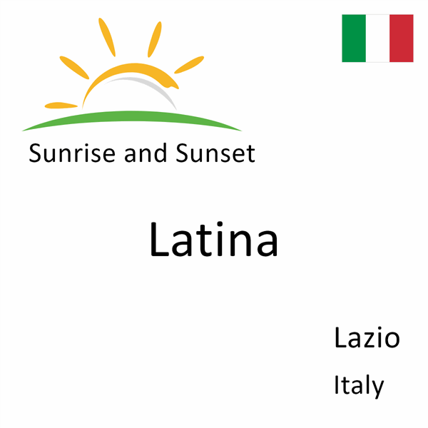 Sunrise and sunset times for Latina, Lazio, Italy