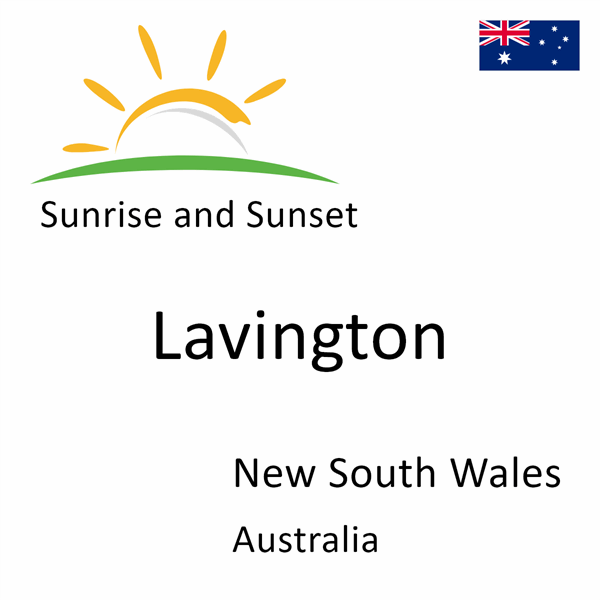 Sunrise and sunset times for Lavington, New South Wales, Australia
