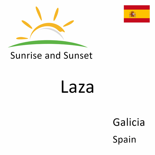 Sunrise and sunset times for Laza, Galicia, Spain