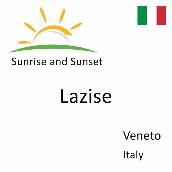 Sunrise and sunset times for Lazise, Veneto, Italy