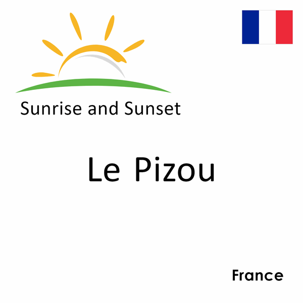 Sunrise and sunset times for Le Pizou, France