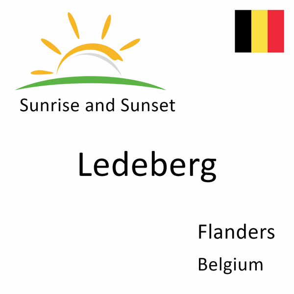 Sunrise and sunset times for Ledeberg, Flanders, Belgium