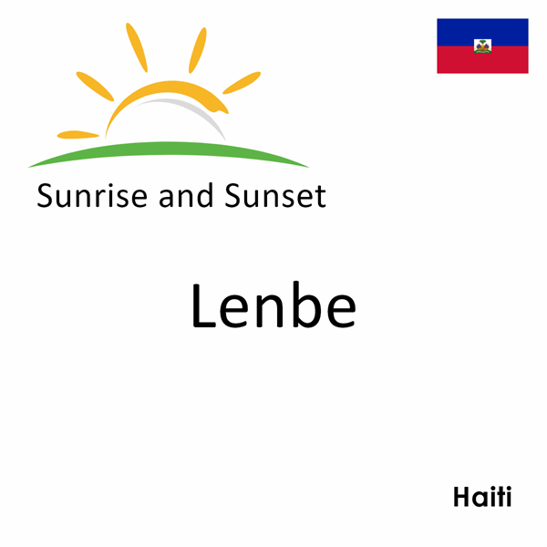 Sunrise and sunset times for Lenbe, Haiti