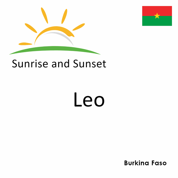 Sunrise and sunset times for Leo, Burkina Faso